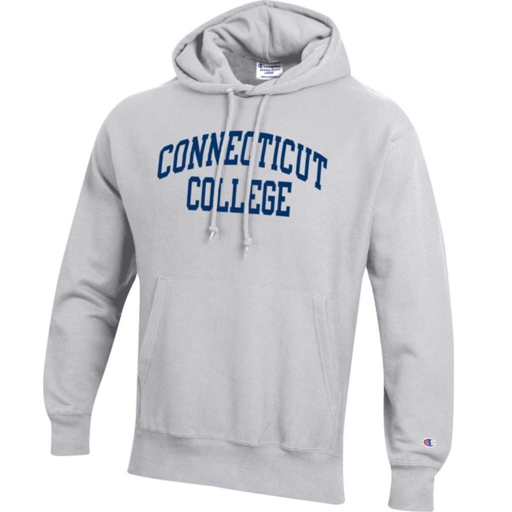 Connecticut College Reverse Weave Hooded Champion Sweatshirt, Size S